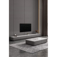 【SG⚡】Stone Slab Coffee Table and TV Cabinet Set Modern Minimalist Living Room Stone Slab Storage Cof