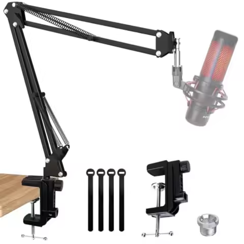 QuadCast Boom Arm, Mic Arm for Blue Yeti HyperX QuadCast SoloCast Fifine AM8 and Most Microphone, Mi