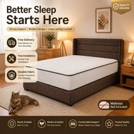 【MR 99 FURNITURE】 Queen Fabric Bedframe Katil Fabrik Lembut 7704-5