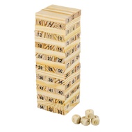 54 Blocks Wooden Game with 4 D4du