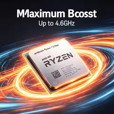 Ryzen7 5700X Gaming Processor Support DDR4 Memory Socket AM4 7NM 3.4GHz 4.6GHz Boost Computer CPU Wi