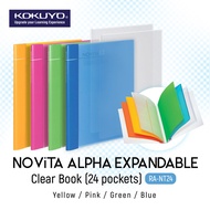 Kokuyo Novita Alpha Expandable Clear Book File - A4 - 24 pocket (REFILLABLE)