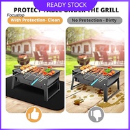 FOCUS Heat Insulation Grill Mat Bbq Grill Mat Fireproof Bbq Mat for Tabletop Grill Heat-resistant Waterproof Camping Grill Table Mat Outdoor Barbecue Accessories