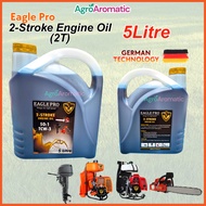 Eagle Pro 2T 5Litre 5000ML TCW-3 Mesin Rumput Chainsaw 2-Stroke Engine Oil Engine Boat Minyak 2T