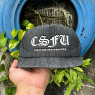 SKATEBOARDS Creature CSFU Gothic SnapBack Cap Black Denim