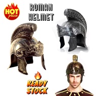 Roman Helmet Plastic. Cosplay Medieval Gladiator Spartan Helmet. Warrior Gold Helmet for Adult
