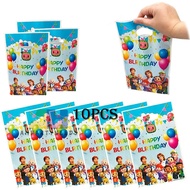 10Pcs/Pack Cocomelon Loot Bag Plastic Bag Gift Bag For Birthday Party Decoration Partyneeds Supplies