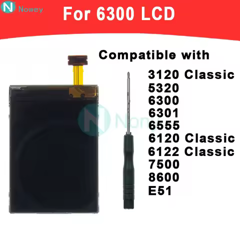 Nowey 6300 6301 LCD Display For Nokia 3120 Classic / 5320 / E51 / 6555 / 6120 Classic / 6122 Classic