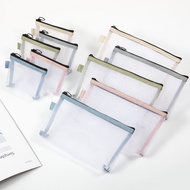 Compact And Portable Mesh Zipper Bag: Perfect For Cosmetics, Coins, Keys & Tech Essentials [ZA]