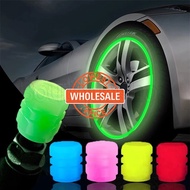 [ Wholesale Prices ] 4 Pcs Glowing Valve Cover 3 Colors Universal Luminous Tire Valve Cap   Car Wheel Hub Glowing Dust-proof Decoration  for Motorcycle Bike