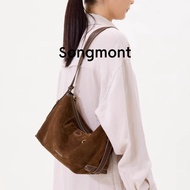 [] Songmont Songmont Loose Tracking Series Shallow hobo Bag Suede Shoulder Crossbody Female Bag