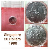 🔥新加坡~Singapore $50 Dollars Coins 1980🔥