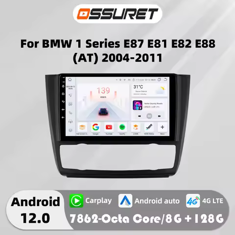 9"7862 Android Autoradio for BMW 1 Series E81 E82 E87 E88 2004-2011 multimedia player 4G Carplay GPS