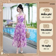 Mduxuongmay Beach Maxi Dress K31-D1-3 MDU4120 Tropical Floral Pattern Comfortable Down Dress from MD