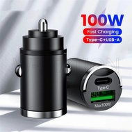 15/30/100W Car USB Charger Super Charge / Super Mini Metal USB C Car Charger Fast Charging Adapter / PD+QC 3.0 USB Charger Compatible with iPhone &amp; Android