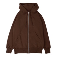 ZIPPER HOODIE BROWN Hoodie Zipper Boxy Hoodie Oversized Hoodie