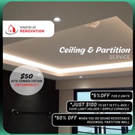 [Ministry of Renovation] HDB BTO Resale Ceiling Work Packages & Service (Chat to Enquire)