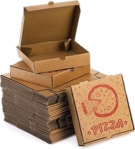 ZEAYEA 40 Pcs Pizza Boxes, 7.3" L x 7.3" W x 1.6" H Kraft Small Pizza Boxes Take Out Food Containers