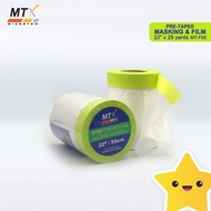 MTX Microtex MT-F55 High Performance Pre Taped Masking Film 22" (55cm x 25 Yards)
