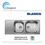 BLANCO Tipo XL 9S Stainless Steel Sink With Drainer