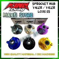 KingDrag Y15ZR Y16ZR LC5S 4 LOBANG CNC ALLOY SPOCKET HUB YAMAHA Y15 Y16 LC 5S SPROCKET HUB KD THAI R