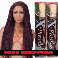 Extension Tóc Dệt Xoắn Xpression Twist Braids Jumbo Braid Tóc Giả Bằng Sợi Lụa Chịu Nhiệt Độ Cao Của