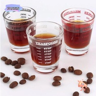 FANSIN1 Espresso Shot Glass, 60ml Heat Resistant Shot Glass Measuring Cup, Universal Espresso Essentials Coffee Measuring Glass