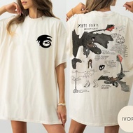 How To Train Your Dragon T-shirt Toothless 100% Cotton Kids Adult Toothless T-Shirt Toothless Dragon