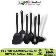 Bộ 6 món vá sạn nhựa nấu ăn Green Cook chất liệu PA66 an toàn sức khỏe sản xuất tại Việt