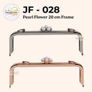 JF-028 Pearl Flower 20 cm Frame | Pearls Flower Jewelry Bag Frame 20 cm