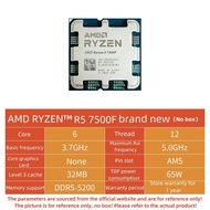 AMD RYZEN 5 7500F Brand New CPU Gaming Processor AMD R5 7500F 6-Core 12-Thread 5NM 38M Socket AM5 Wi