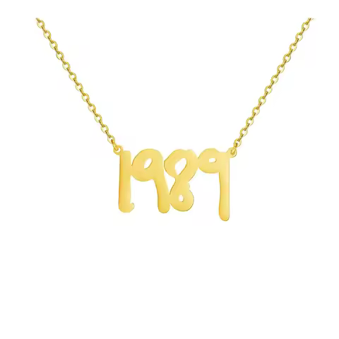 New 1989 Gold Plated Necklace Stainless Steel Swiftie Signature Jewelry Concert Accessories Fan Girl