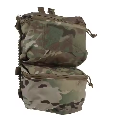 Tactical FCPC V5 Back Panel Double Bag Sundries Pouch General Purpose Pockets Ferro Style Vest Plate