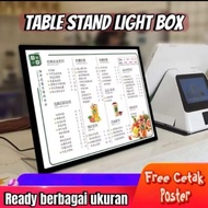 INSTANT LED Table Stand Light Box/ Light Box Menu /Daftar Menu/Slim Light Box/ Light Box Table Menu 
