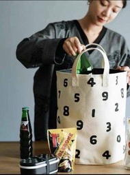 日本雜誌附錄 SOU SOU 數字 便攜 束口 可摺疊 手提袋 收納袋 購物袋