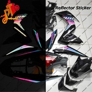 Honda Rs150 V1 V2 Cover Set Black Matt Black Reflector Sticker Rainbow Winner Original /Oem PANTULAN CAHAYA Sticker 23