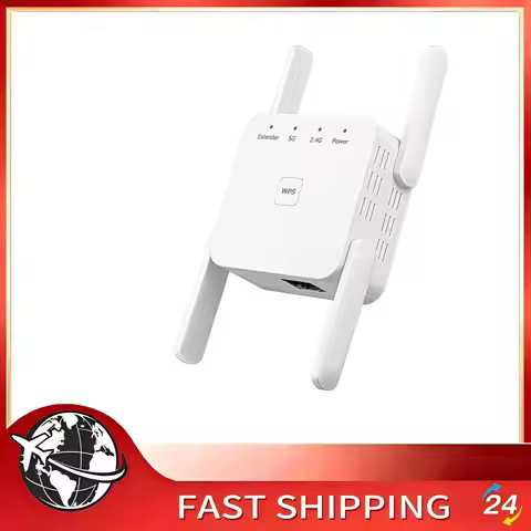 1200M Repeater WiFi Range Extender Network Port Wall Plug Wireless Relay 1200M Dual Frequency WiFi R