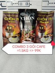 combo 3 gói cafe (Chồn 79+Chồn Ban Mê+ Chồn 79)Thơm Béo Ít Đắng =1.5kg
