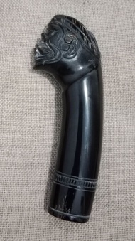 Gagang Golok Ukiran Arjuna | Gagang Golok Cepot | Gagang Tanduk