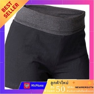 กางเกงขาสั้นผ้าฝ้ายออร์แกนิคสำหรับผู้หญิงเพื่อการเล่นโยคะทั่วไป (สีดำ/เทา) SIZE Int:2XS กางเกงใส่ออก