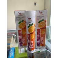 Effervescent Vitamin C Effervescent MULTIVITAMIN ZIN C, Cordyceps Orange Flavor Easy to Drink [Box o