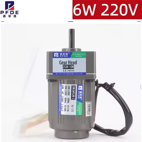 2IK6GN-C 6W 220V AC Gear Reducer Motor Adjustable Speed CW CCW Single-Phase Motor