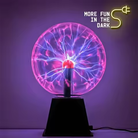 3/8 Inch Sound Control Magic Plasma Ball Lamp LED Night Light Atmosphere Touch Glass Plasma Light Ch
