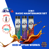 Basic Maintenance Set / 3 in 1 KM+ Advanced Engine Flush ➕ Multifunction Injector Cleaner ➕ Revo Nano