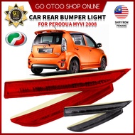 Perodua Myvi SE2 2008 - 2010 Rear Bumper Reflector Led Red Smoke Cover With Light lampu bumper belak