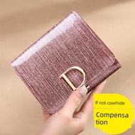 beg dompet perempuan dompet perempuan kecil Women Short Leather Niche Design Folding Wallet