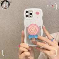 IP OPPO Reno 8 7 5 Pro 6 4 3 5G R17 R15 Phone Case Candy Donut Lollipop Holder Stand Ice Cream Sweet