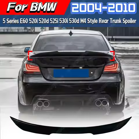 For BMW 5 Series E60 520i 520d 525i 530i 530d 2004 2005 2006 2007 2008 2009 2010 M4 Style Trunk Spoi
