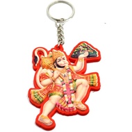 3D Design Hanuman Ji Red Color Key Chain