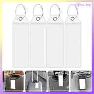 4Pcs Portable Metal Luggage Tags Transparent Tags for Travel Suitcase Identification sijicc
